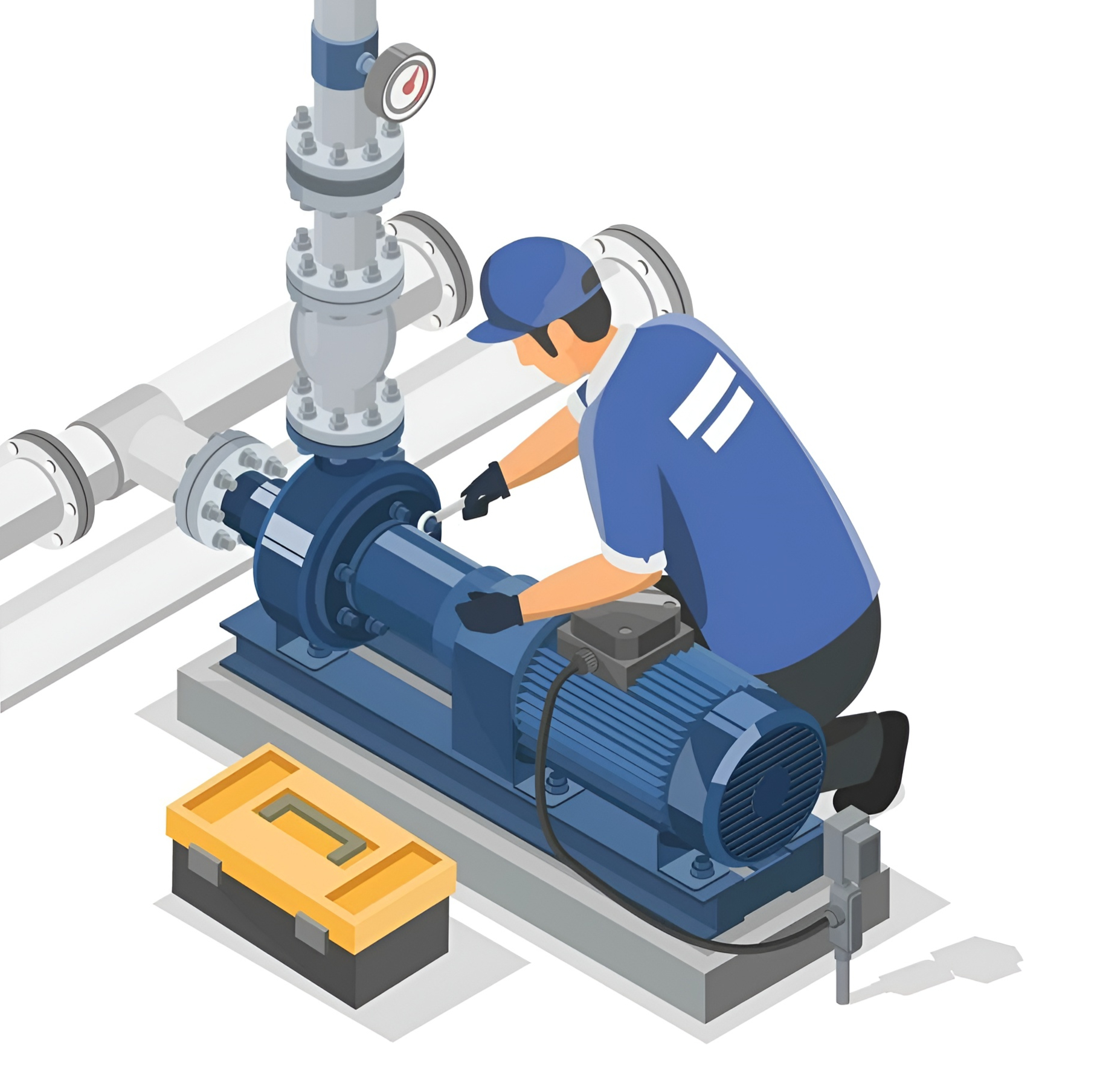 Motor coil rewinding and welding work
